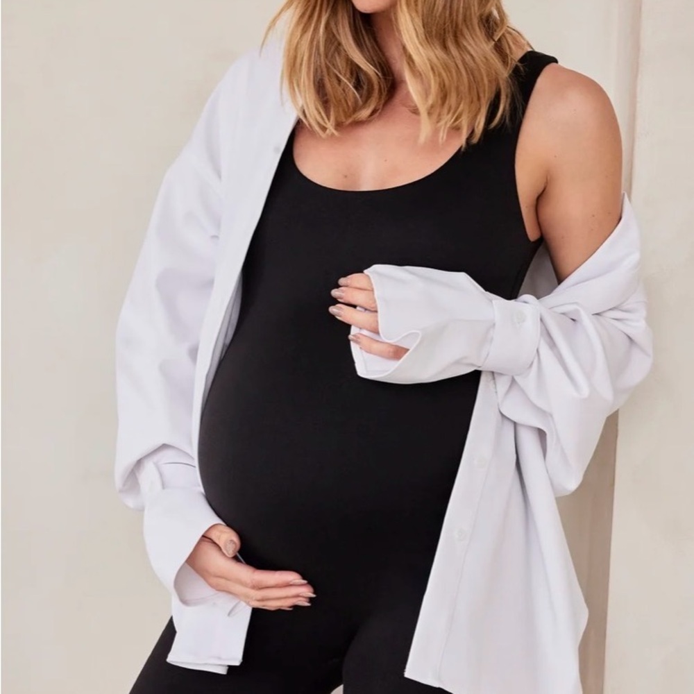 Bumpsuit Black Cotton Cindy Romper